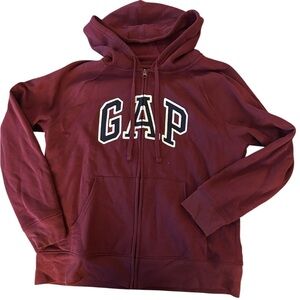 GAP Burgundy Zip Sweatshirt